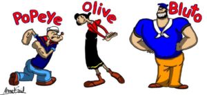 2D Character Popeye Learn At best animation institute Kolkata