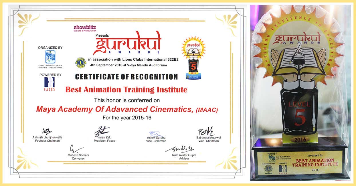 Awards and Achievements | MAAC Kolkata | Animation Institute in Kolkata |  VFX Training Institute in Kolkata | Multimedia Training Institute in  Kolkata | Graphics & Web Designing Institute in Kolkata