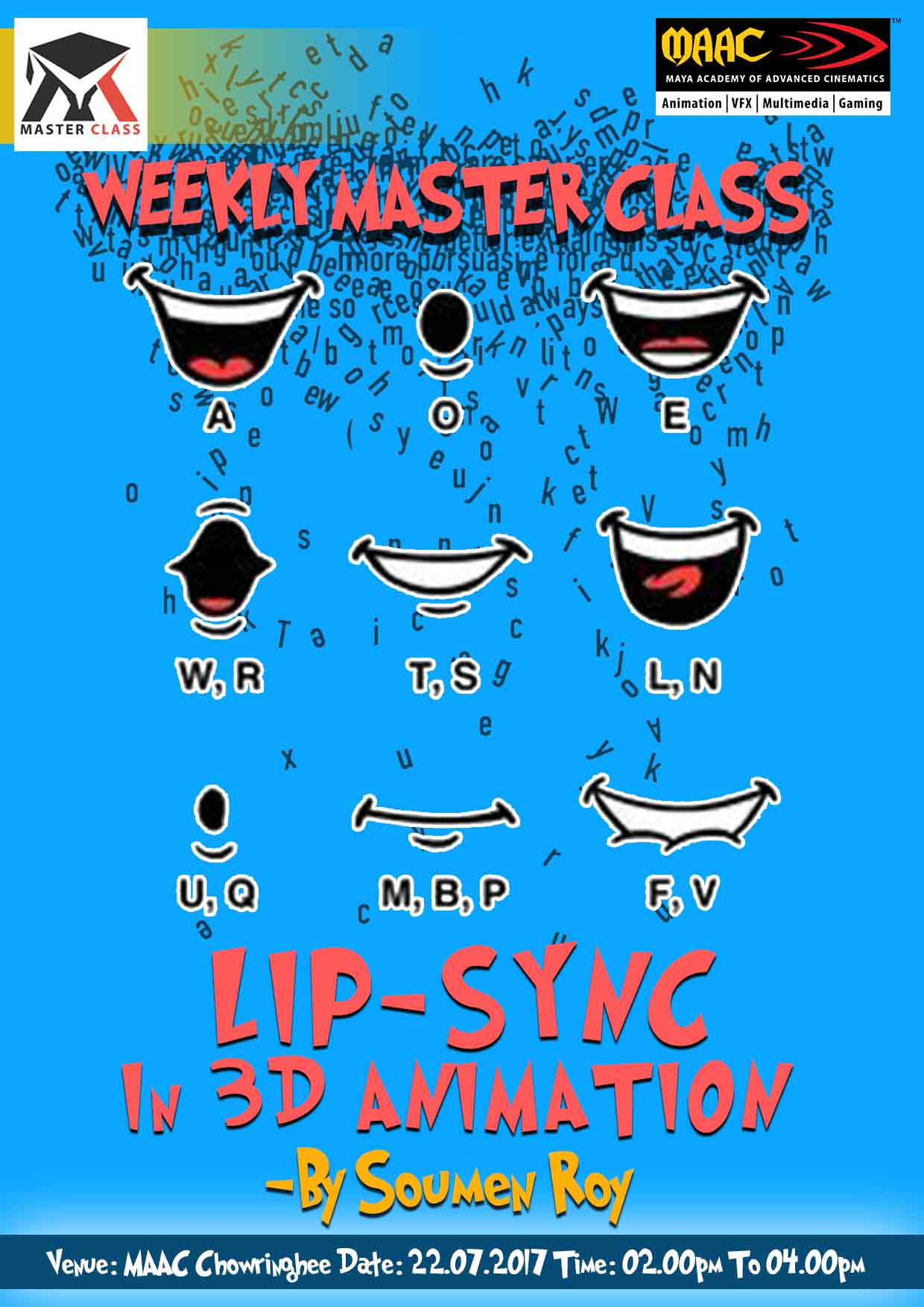 Weekly Master Class on Lip-Sync in 3D Animation - Soumen Roy