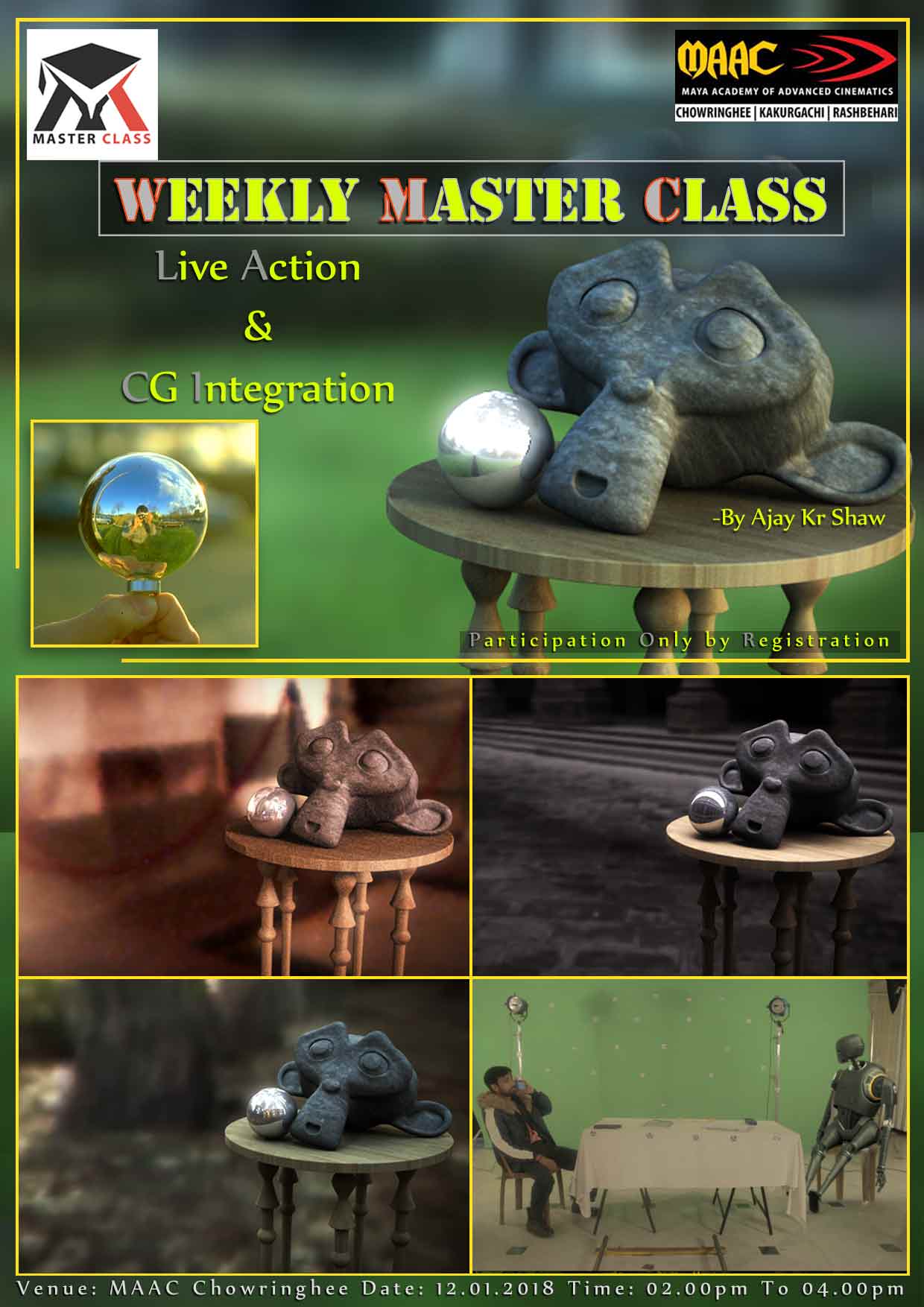 Weekly Master Class on Live Action & CG Integration