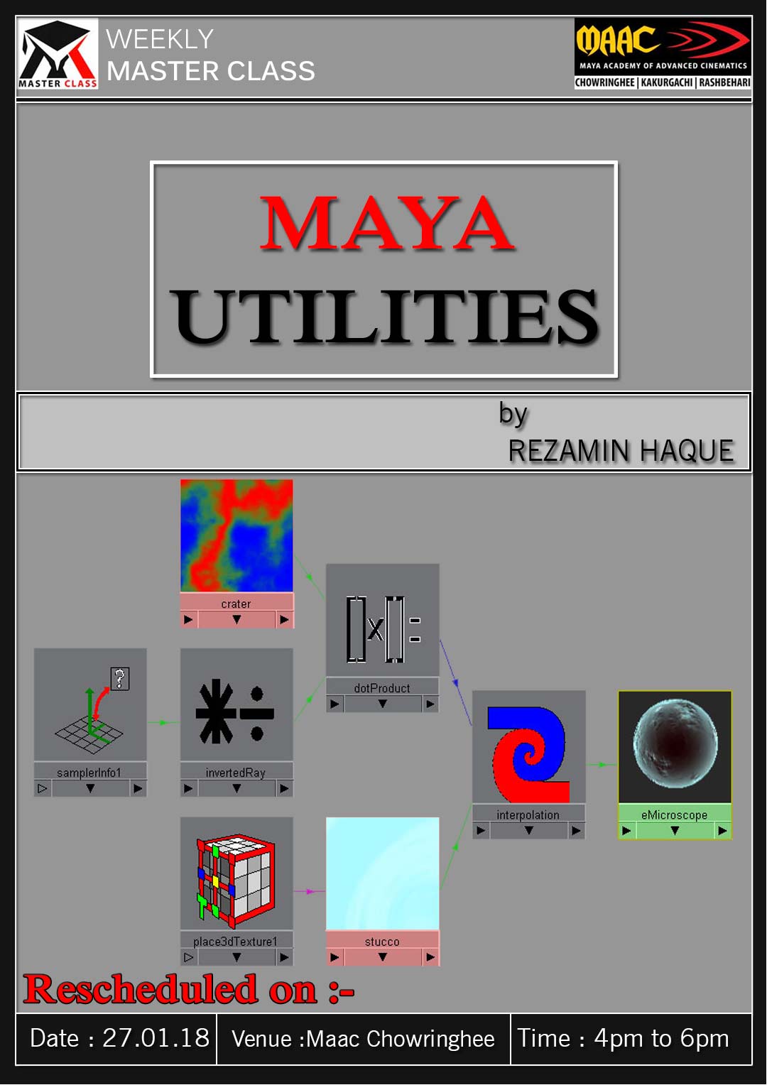 Weekly Master Class on Maya Utilities