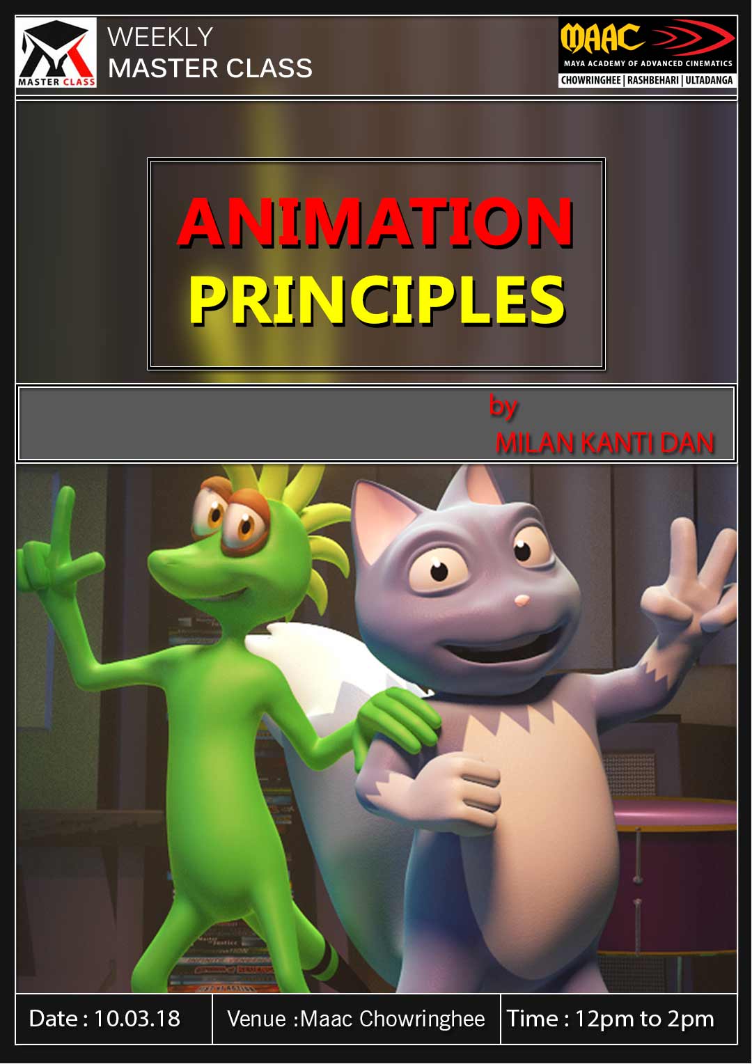 Weekly Master Class on Animation Principles