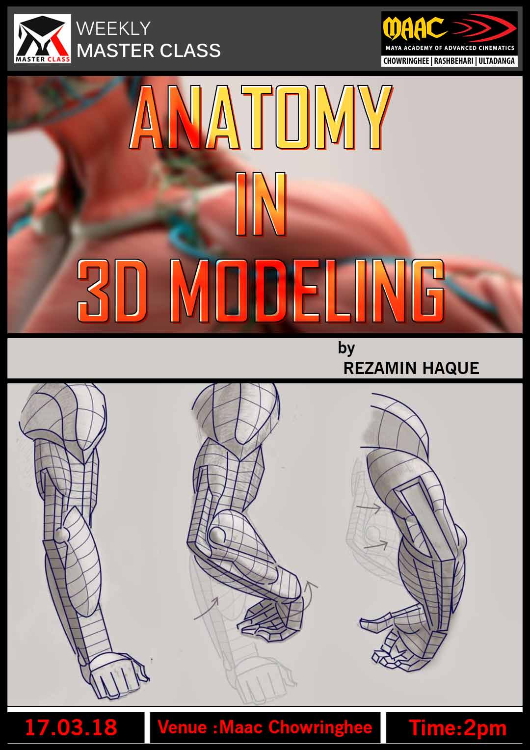 Weekly Master Class on Anatomy In 3D Modeling