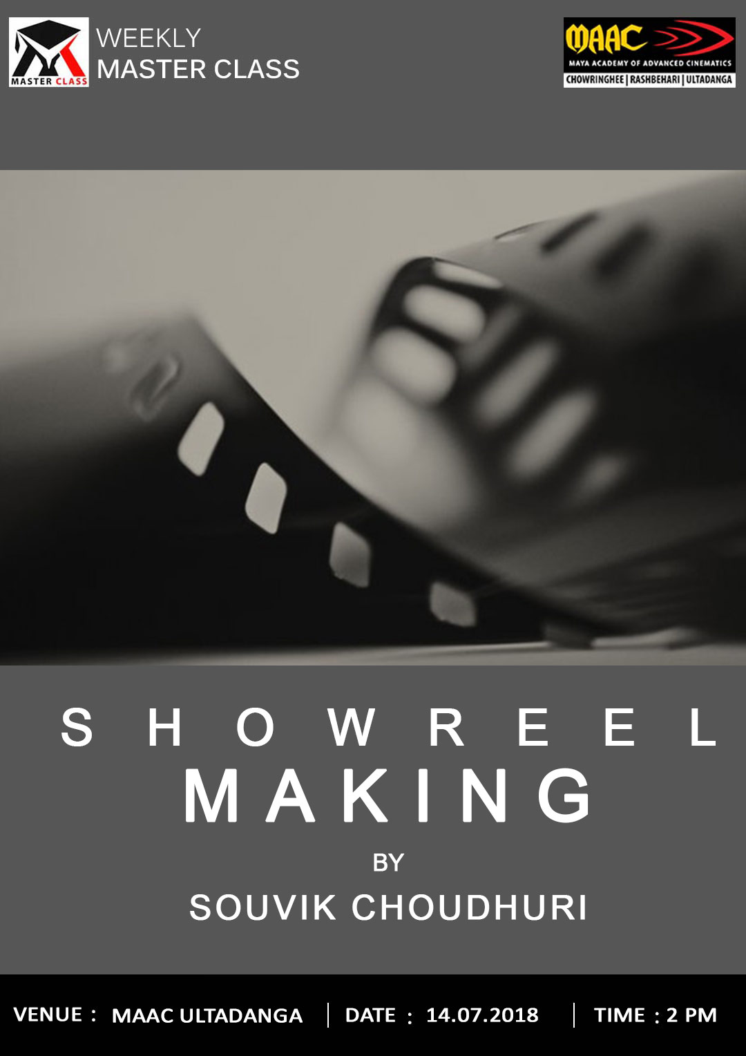 Weekly Master Class on Showreel Making