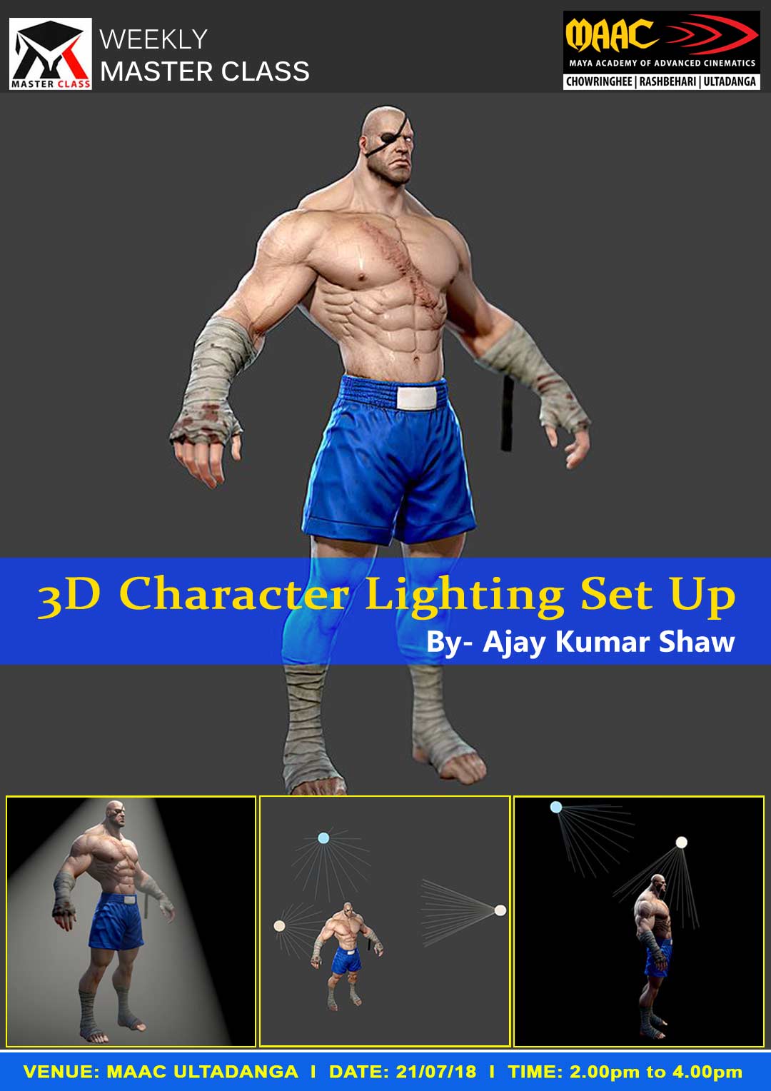 Weekly Master Class on 3D Character Lighting Set Up