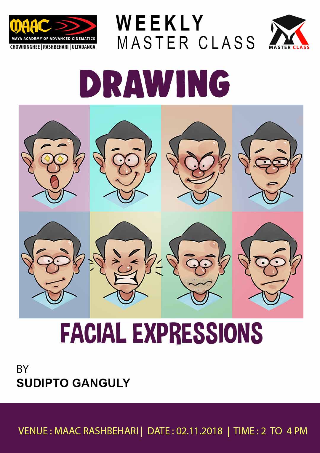 Weekly Master Class on Drawing Facial Expressions