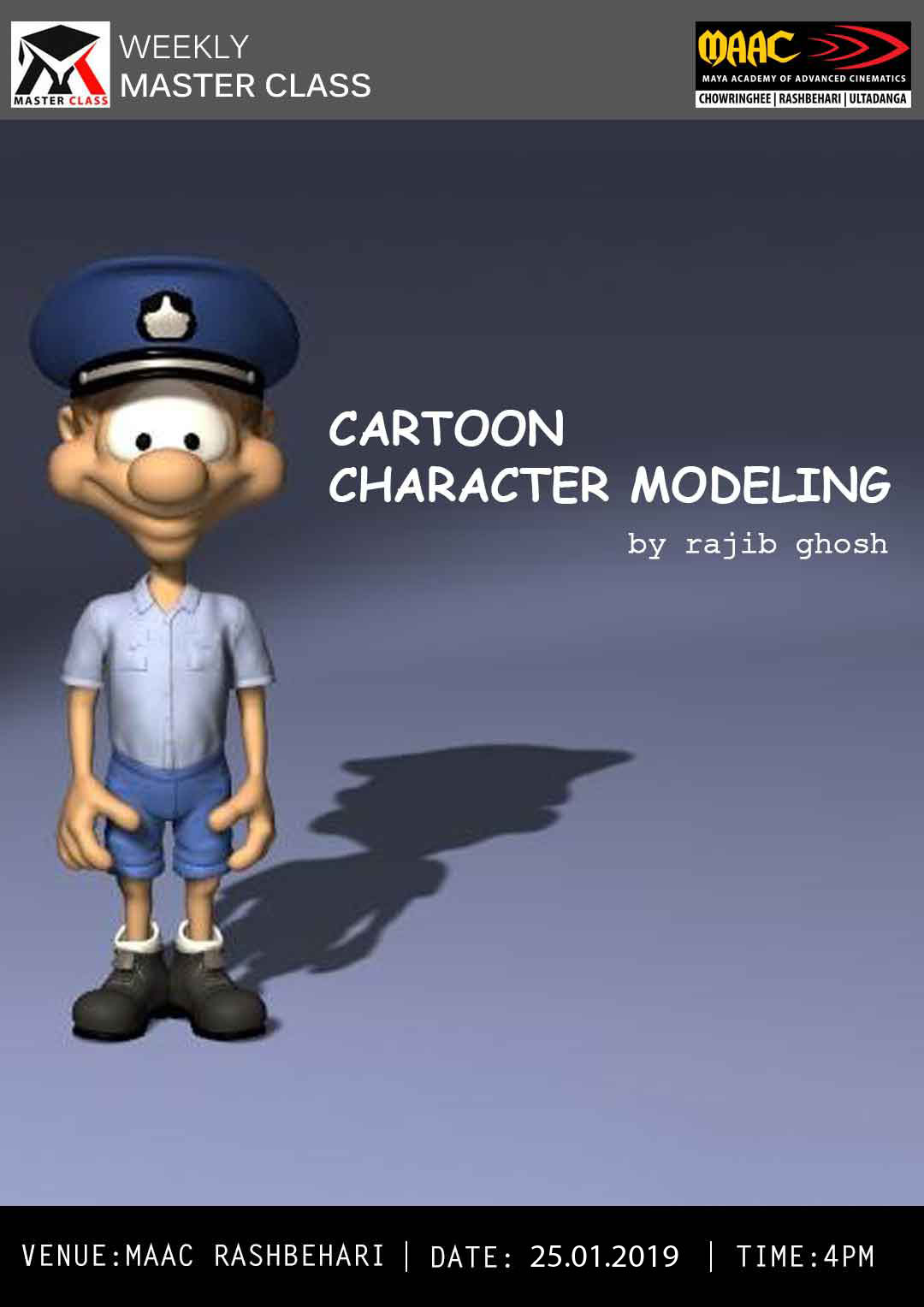 Weekly Master Class on Cartoon Character Modeling