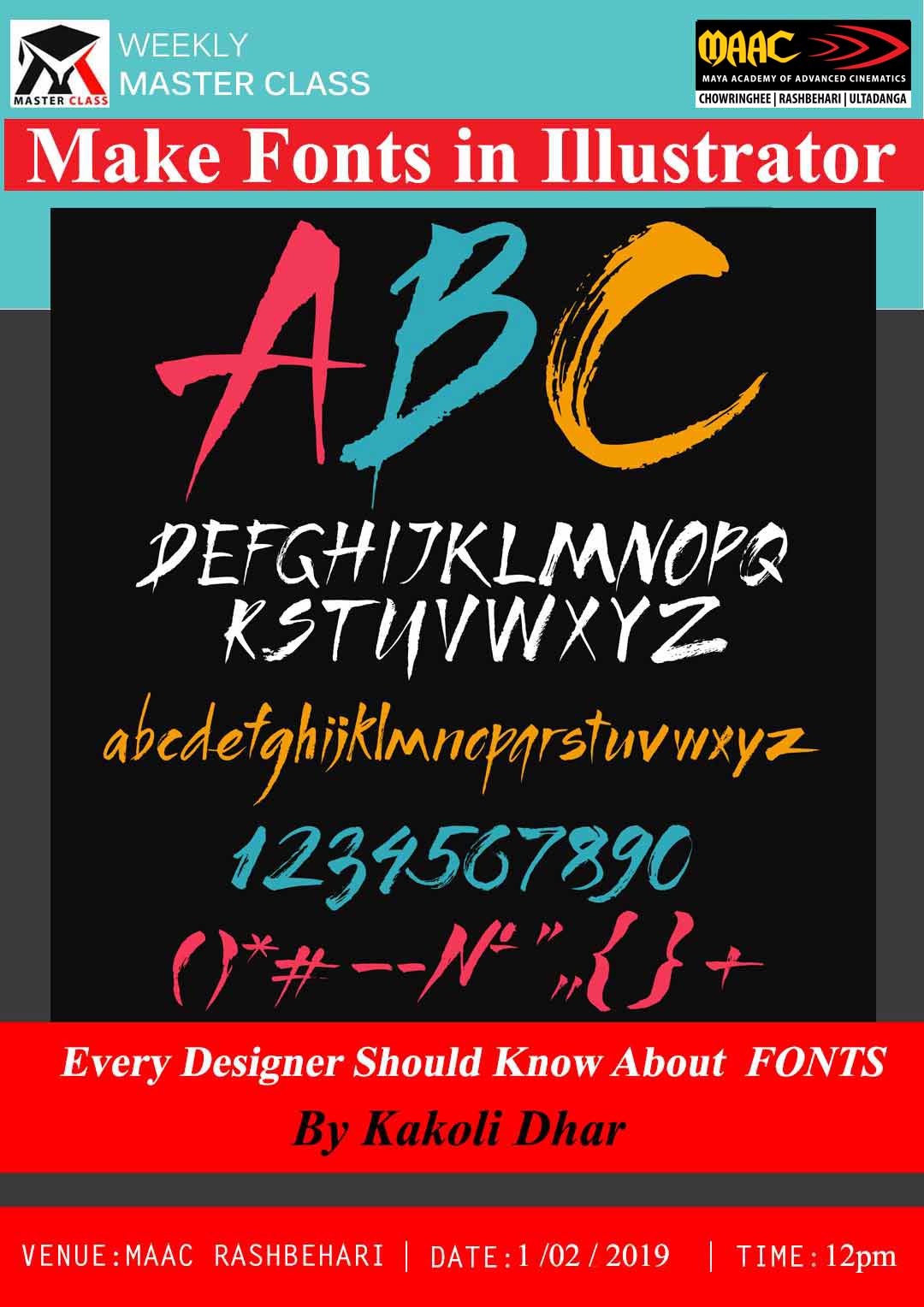 Weekly Master Class on Make Fonts in Illustrator