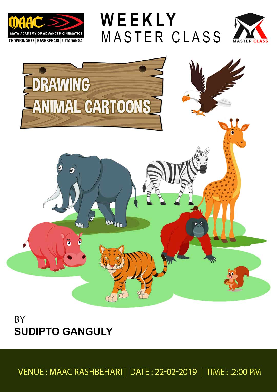 Weekly Master Class on Drawing Animal Cartoon