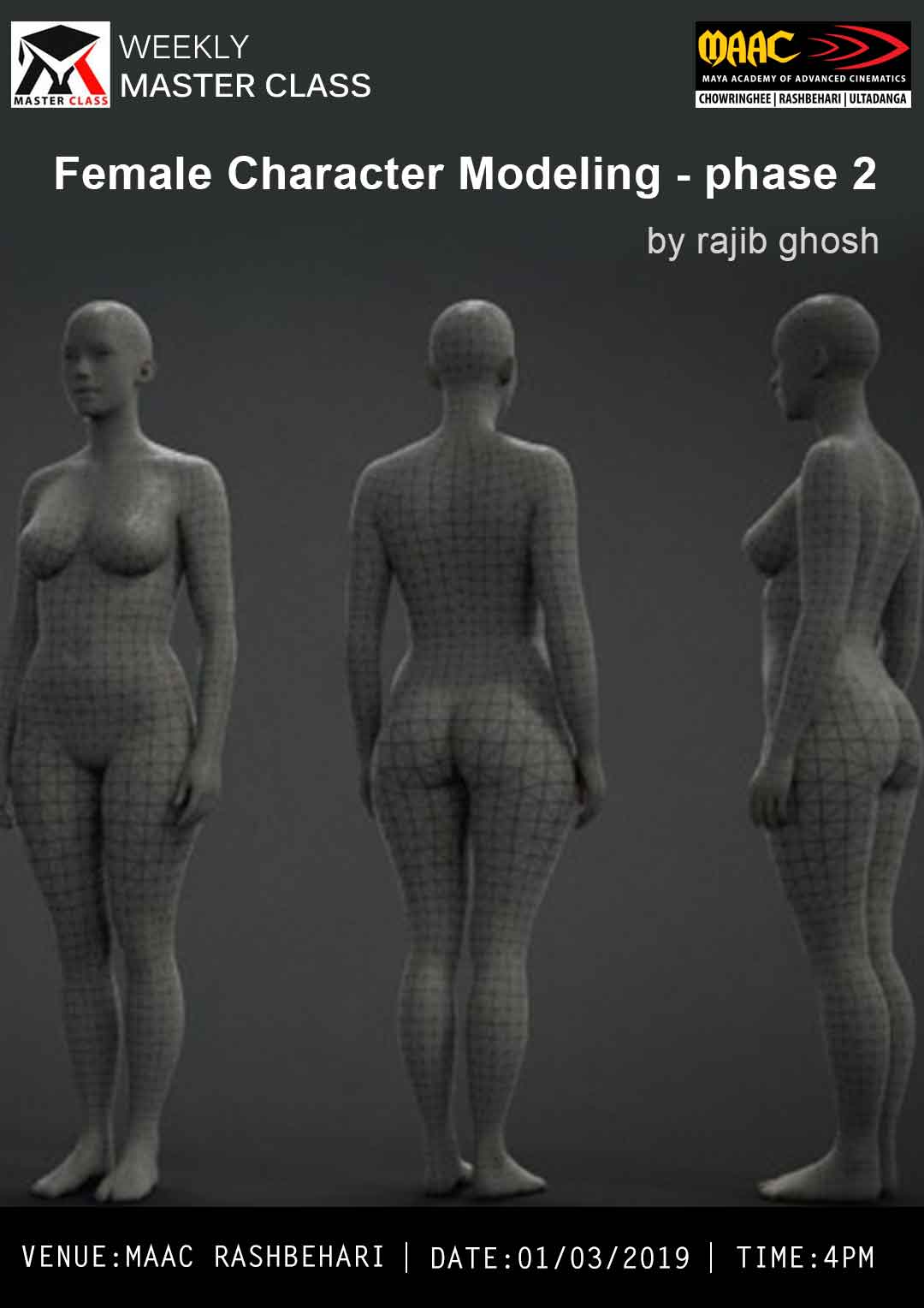 Weekly Master Class on Female Character Modeling Phase 2