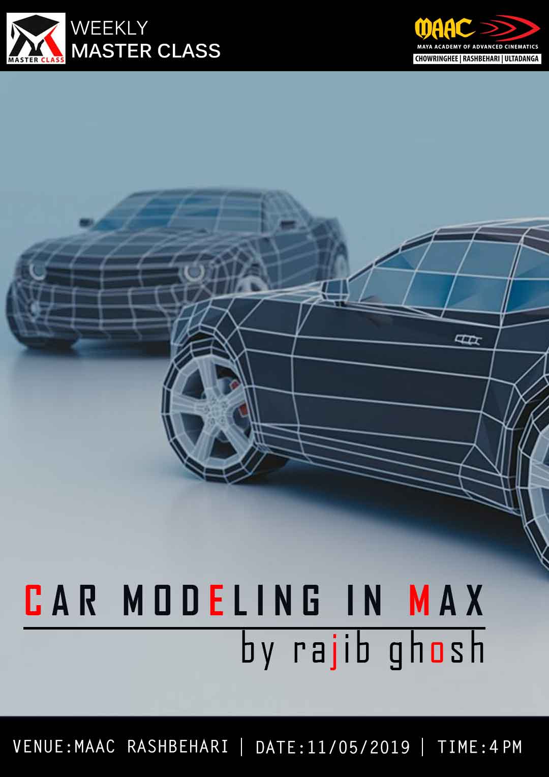 Weekly Master Class on Car Modeling in 3Ds Max