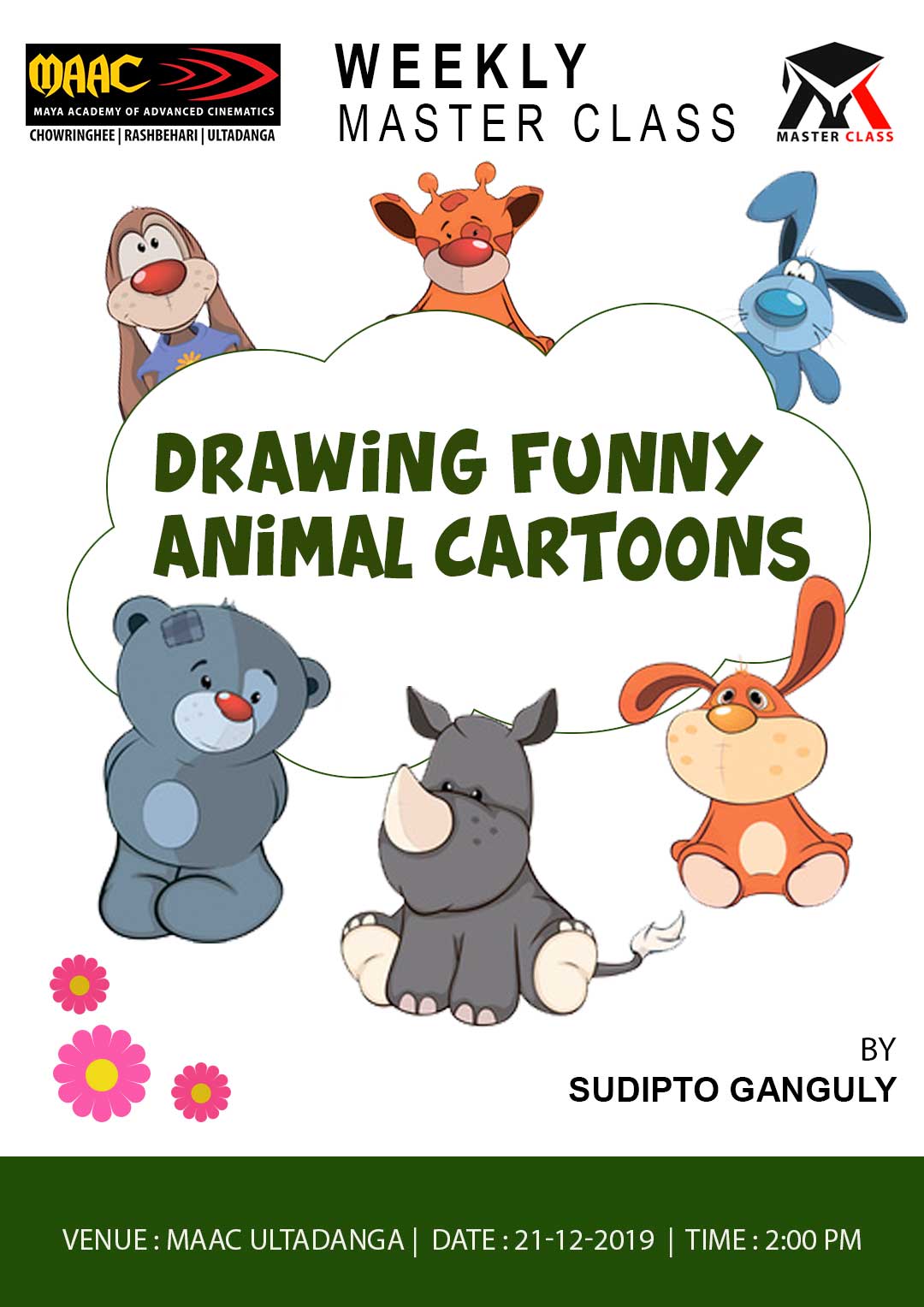 Weekly Master Class on Drawing Funny Animal Cartoons