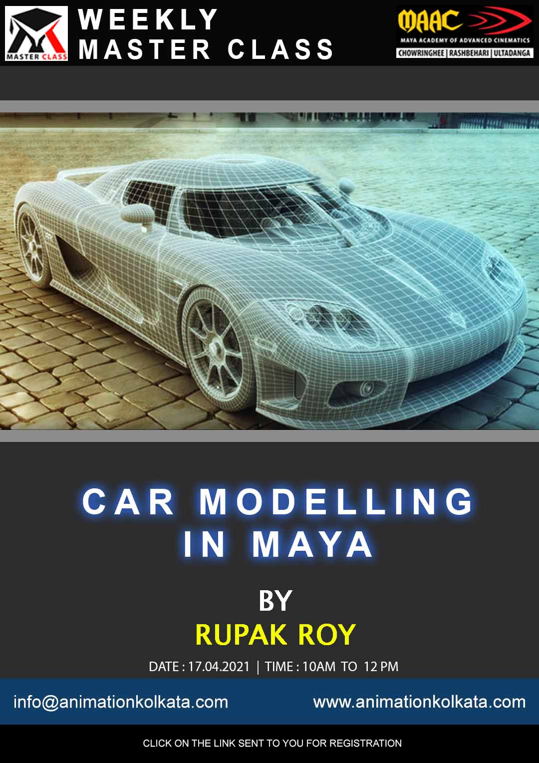 Weekly Master Class on Car Modeling in Maya