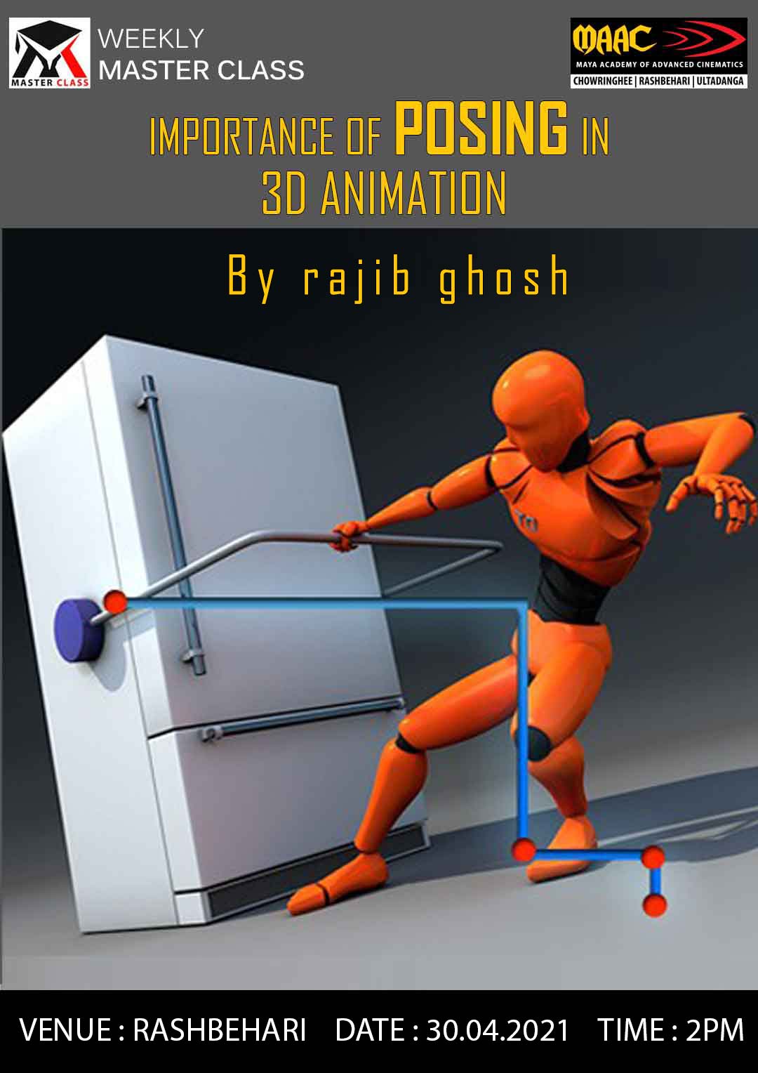 Weekly Master Class on Importance of Posing in 3D Animation