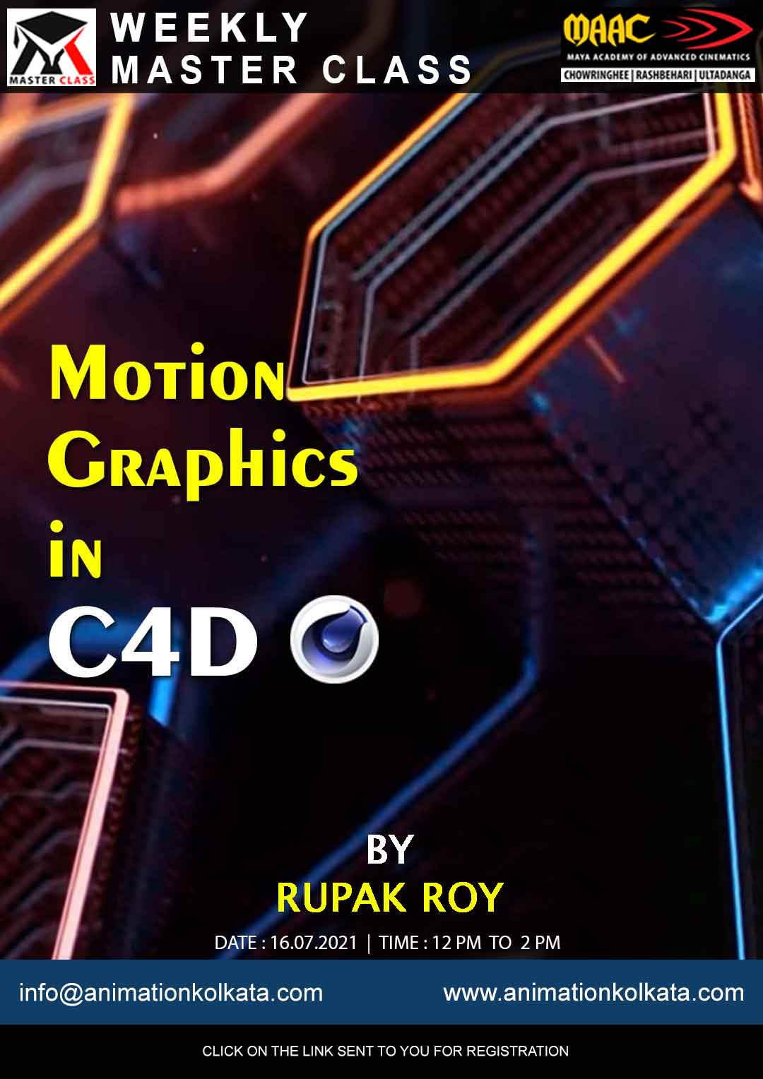 Weekly Master Class on Motion Graphics in C4D